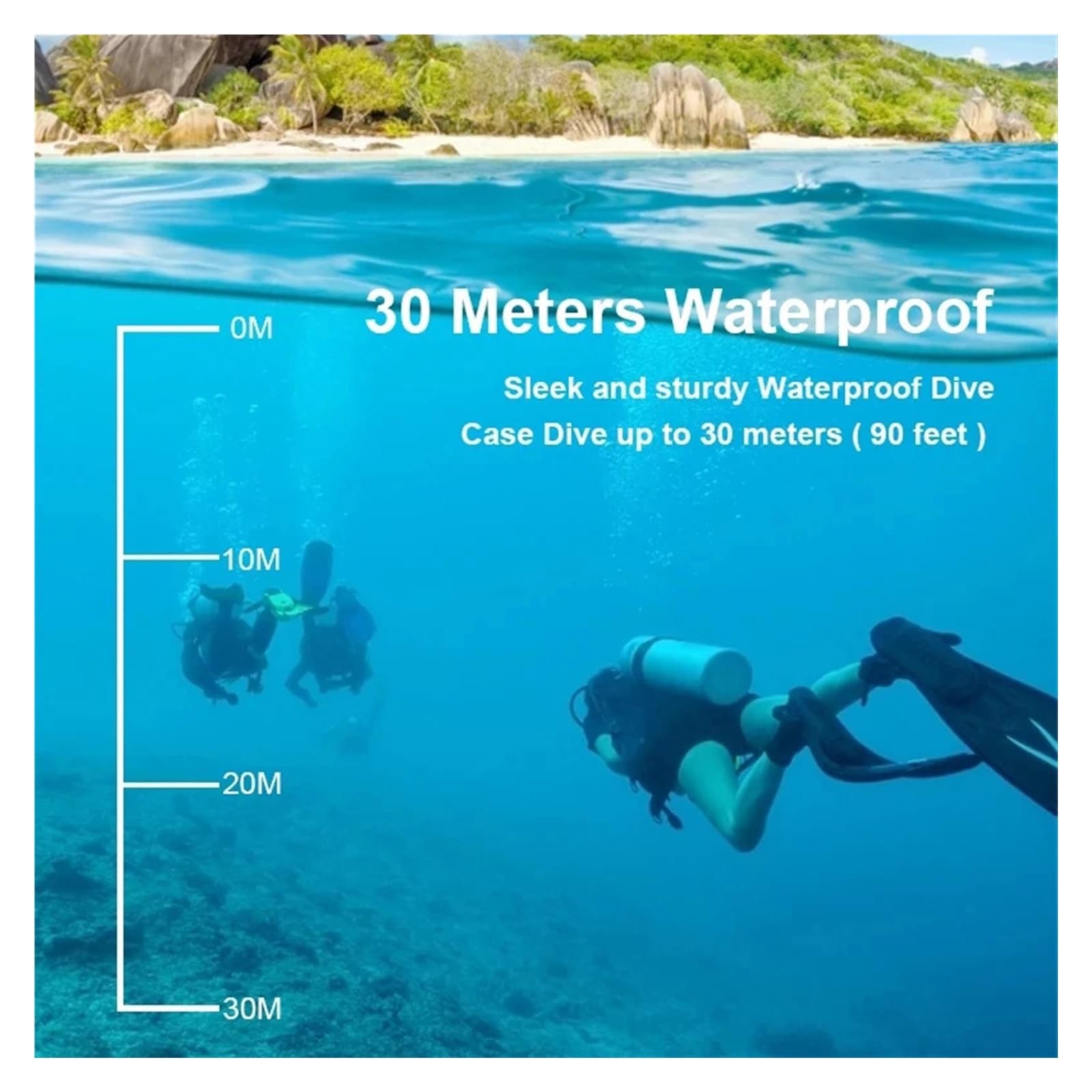 Action Camera Ultra HD 4K/30fps WiFi 2.0 pollici 170D Subacquea Casco impermeabile Videocamere for registrazione Sport Cam(Blue)