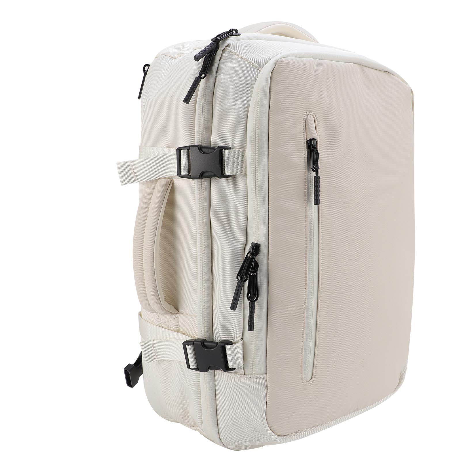 Backpack 30L Vacuum Compression Sackepack Extensible de Voyage avec Plusieurs Compartiments pour la Randonnée de Camping Commercial (White)