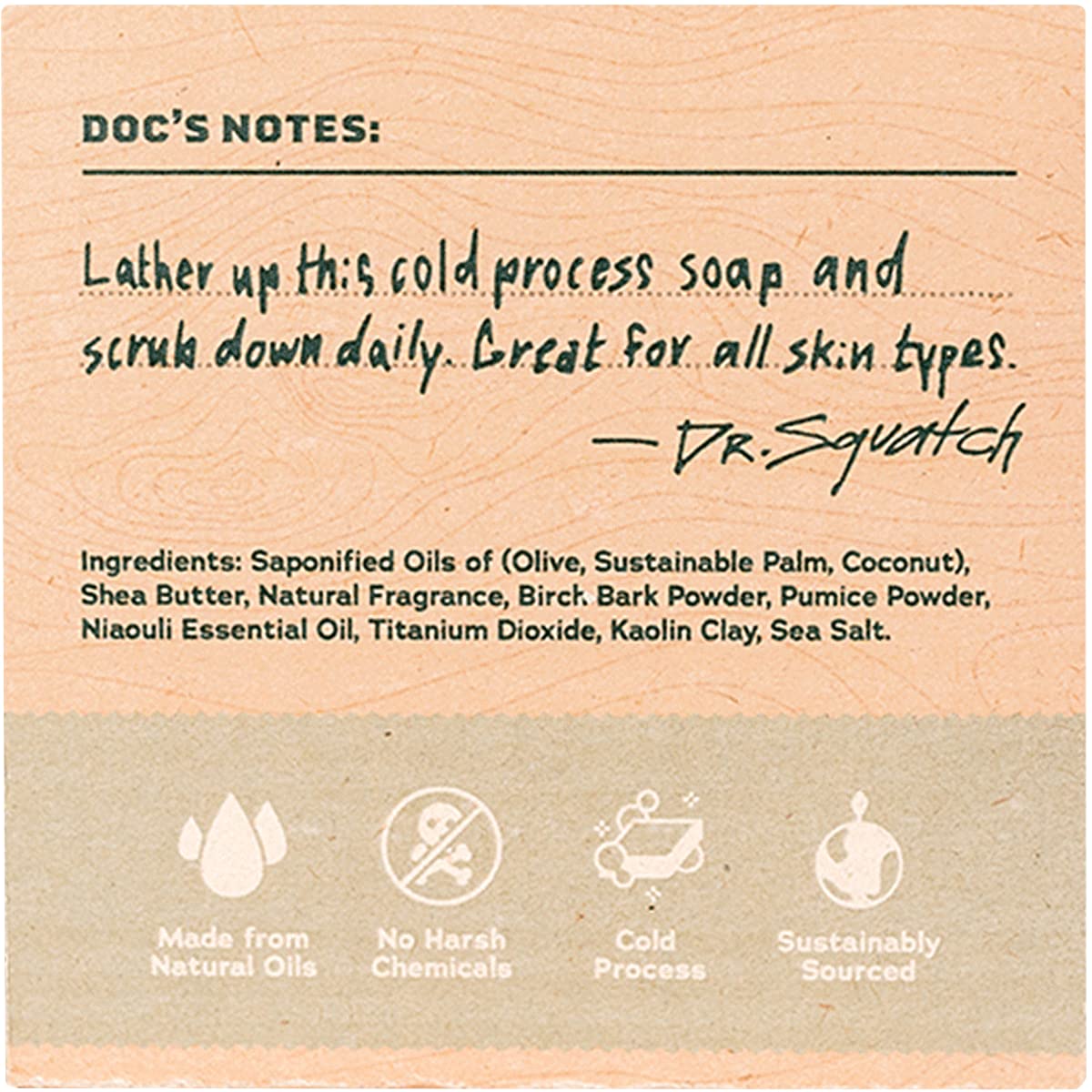 Dr. Squatch All Natural Bar Soap for Men Wood Barrel Bourbon and Birchwood Breeze 5 Ounce Bars (Pack of 2) image 4