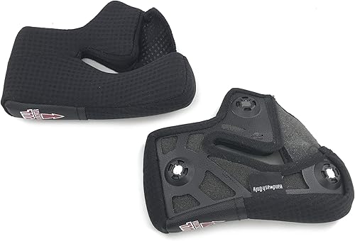 BELL RacePro Star Cheekpads - Accesorios para casco de motocicleta de triple densidad, color negro  1.575 pulgadas