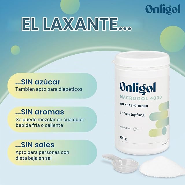Foto 3 de 7 de Onligol Macrogol 4000 - Ayuda suave y eficaz para el estreñimiento y el estreñimiento - con macrogol 4000