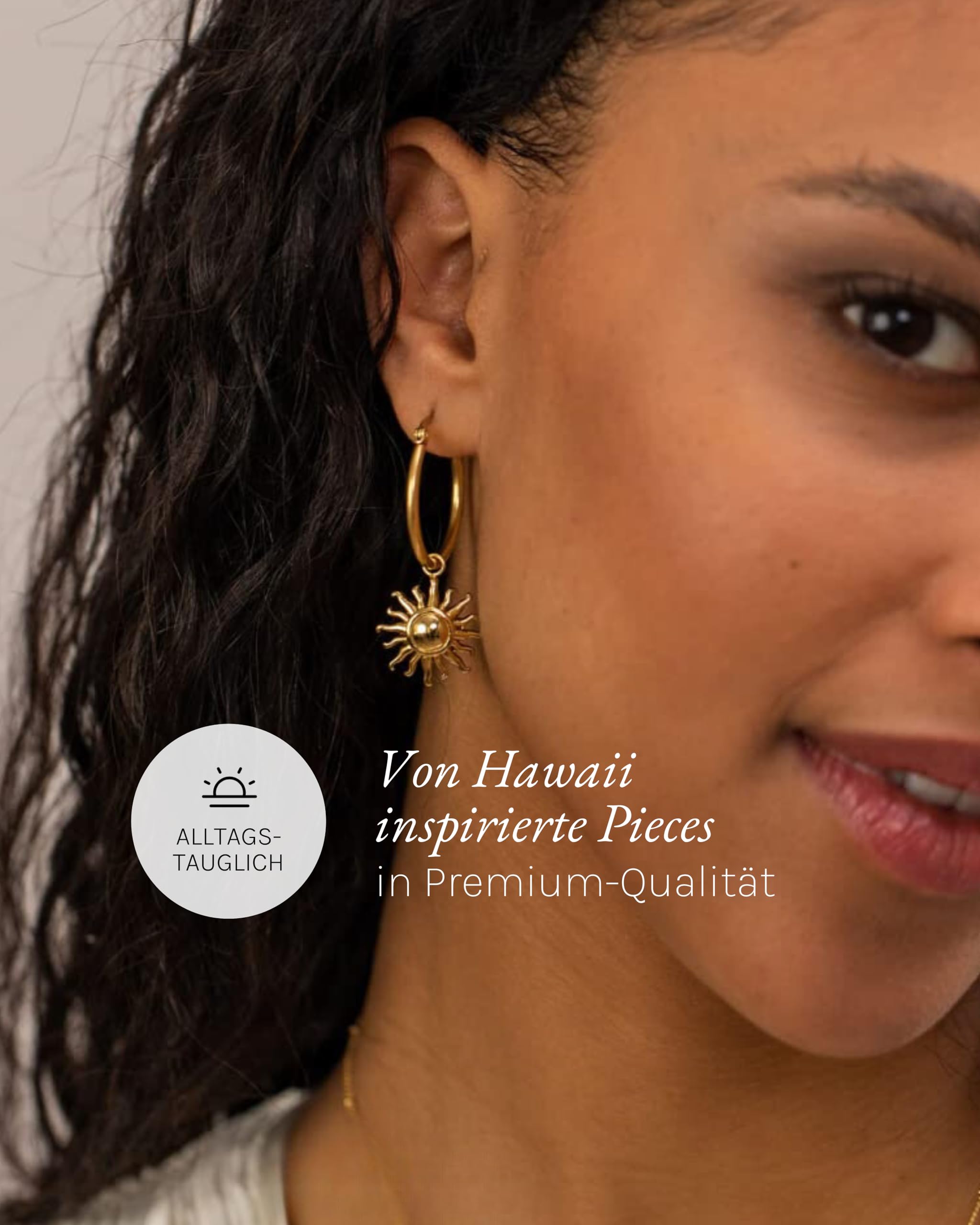 Purelei Sun Ohrringe – Damenohrringe aus langlebigem Edelstahl – Wasserfeste Ohrringe Damen – Modeschmuck für deinen individuellen Look