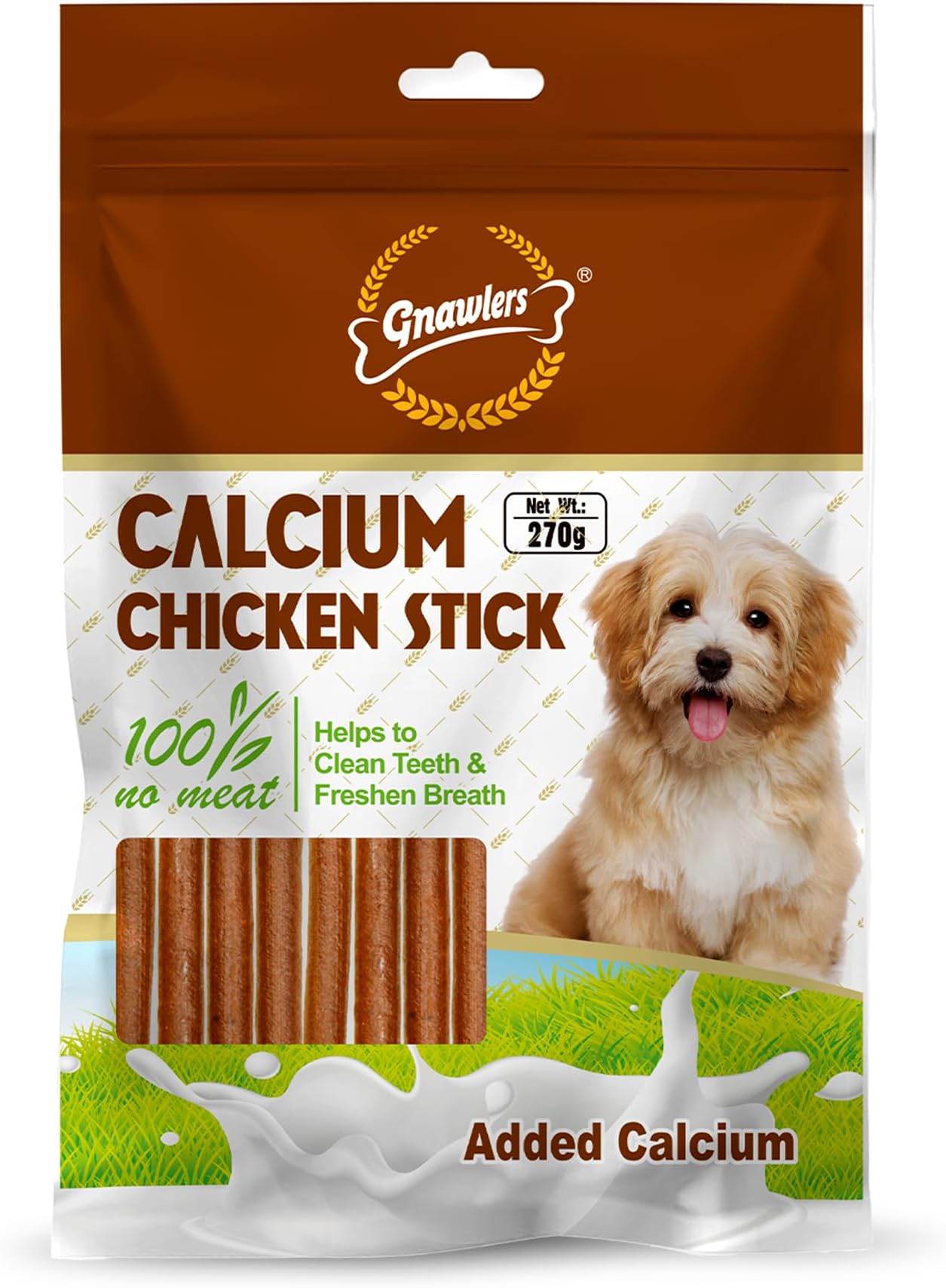 Gnawlers 2" Calcium Stick For Dogs 270g/pack - Chicken