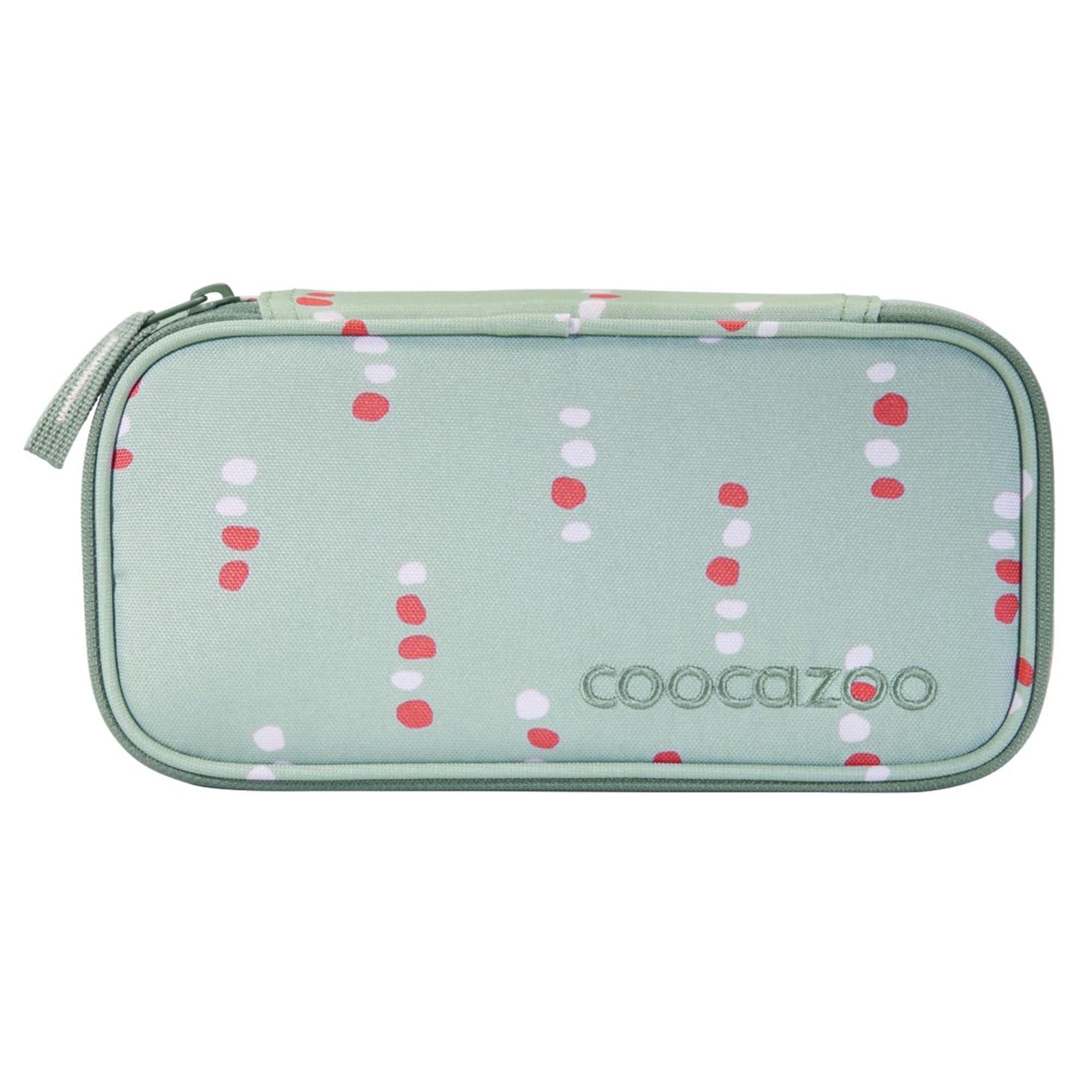 coocazoo Schulrucksack-Set Porter „Dancing Dots, Mint, 3-teilig | ergonomischer 35L Tornister, mit Brust- und Hüftgurt, für Kinder ab der 5. Klasse, inkl. Schlampermäppchen und Turnbeutel