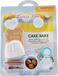 Lottie Cake Bake Doll Accessories | Chef Doll Accessories | Doll Apron | Doll Baking Set | Doll Cooking Accessories | Doll Kitchen Accessories | Cupcake Doll Accessories