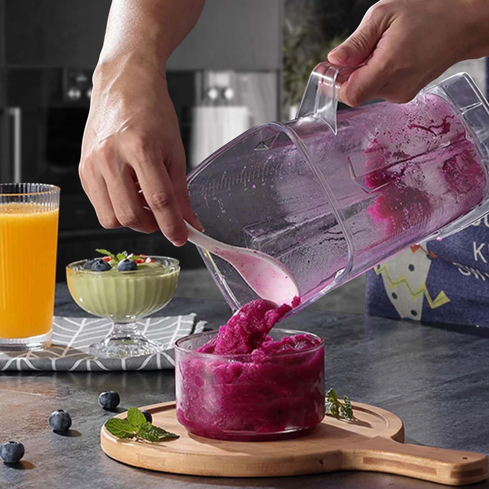 Batidora de 2 litros y 500 ml, batidora batida, 15 velocidades, batidora profesional (blanco) | Prensa de cítricos con 4 cuchillas de acero inoxidable, para batidos, hielo picado, puré, salsa