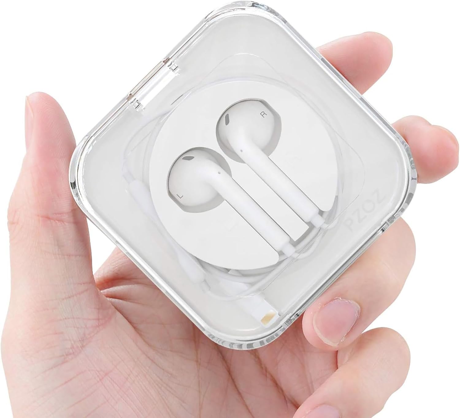 PZOZ Headphone Case Compatible for Apple iPhone/iPad/iPods EarPods Eurbuds, Earphones Cord Organizer Cover Wired Manager Holder Wrap Mini Storage Carrying Cable Management (Earbud)