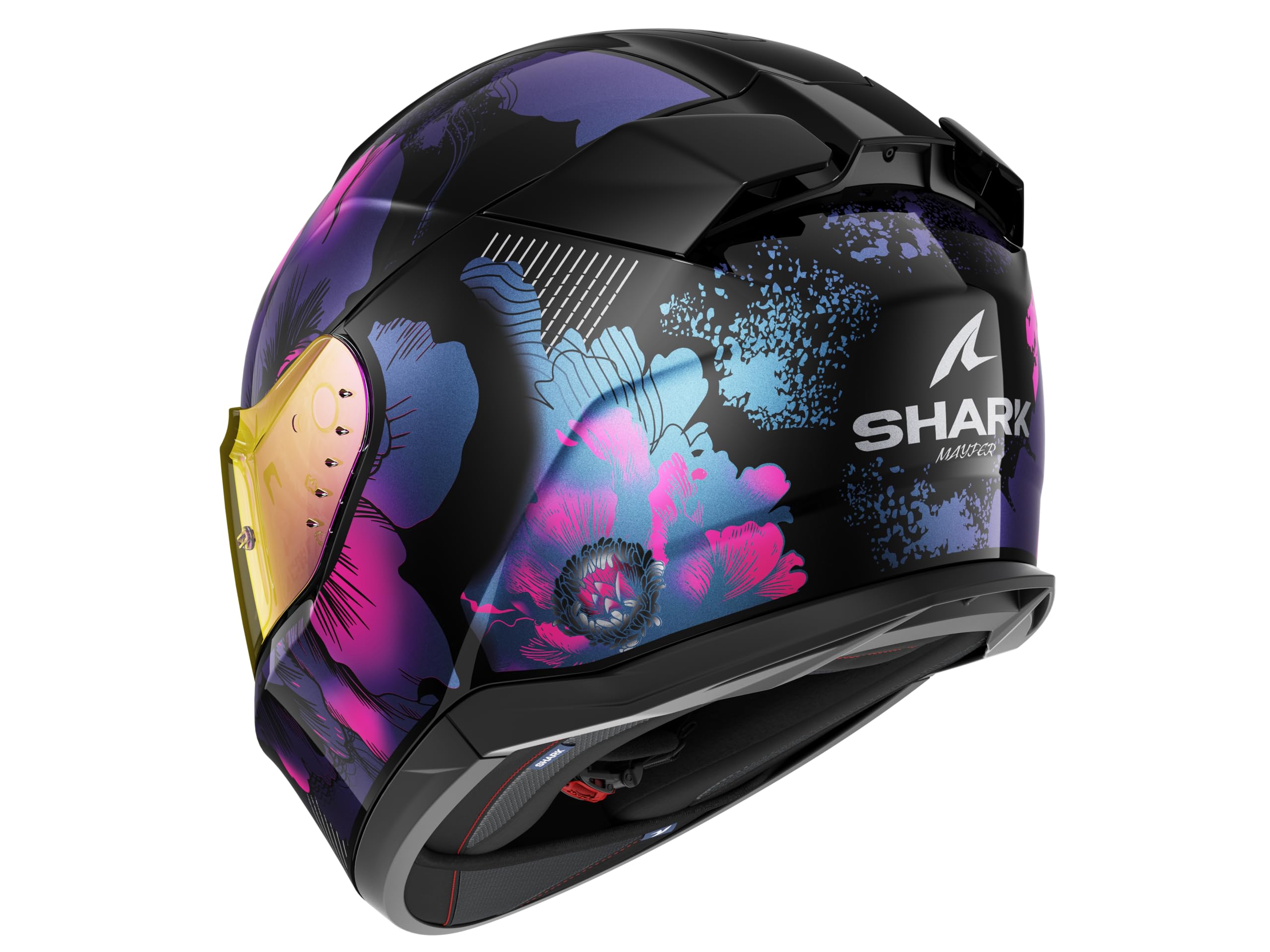 SHARK, Casco Moto Integrale D-SKWAL 3 MAYFER Black/Purple KVX