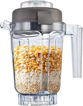 Dry Grains Container 32 oz, Dry Blade Container Compatible with 5200 7500 750 E310 5000 VM0197 VM0101 Professional/Explorian blender