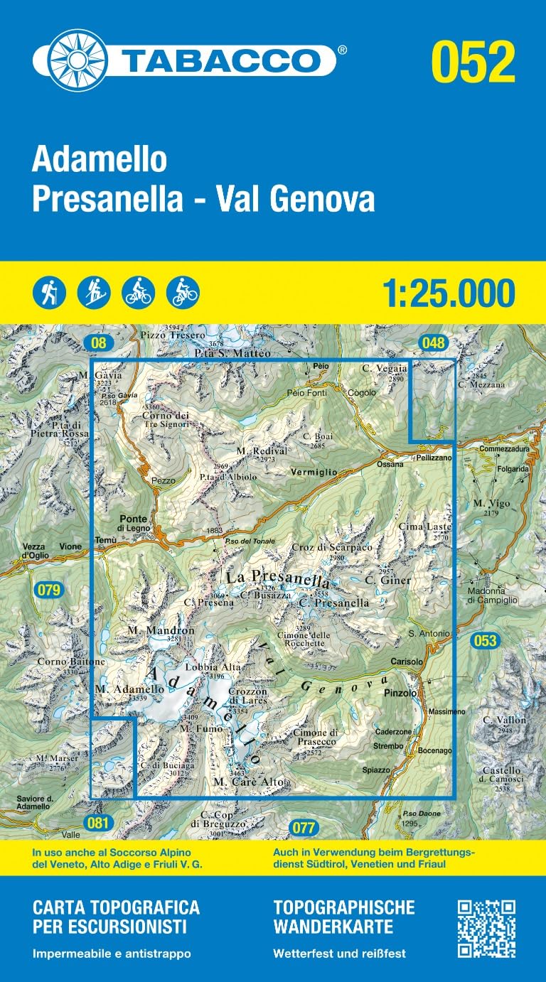 Adamello / Presanella / Val Genova (052): 1:25000