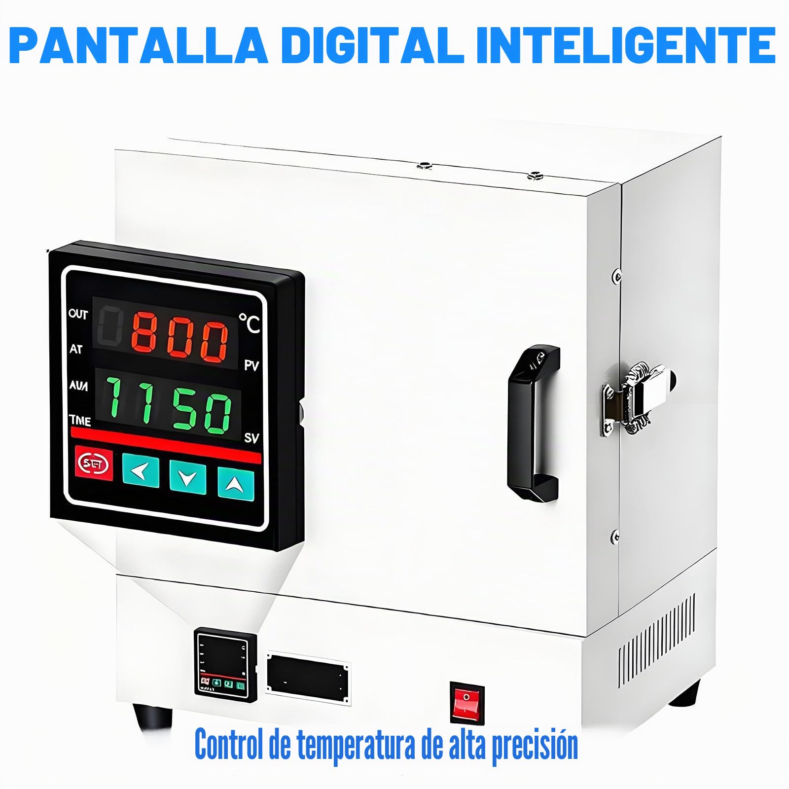 Horno De Fusión De Alta Temperatura, Horno Eléctrico De Fusión, Horno De Mufla Eléctrico De Laboratorio para Cerámica, Horno De Cerámica De 2000 W, para Trabajos De Cerámica