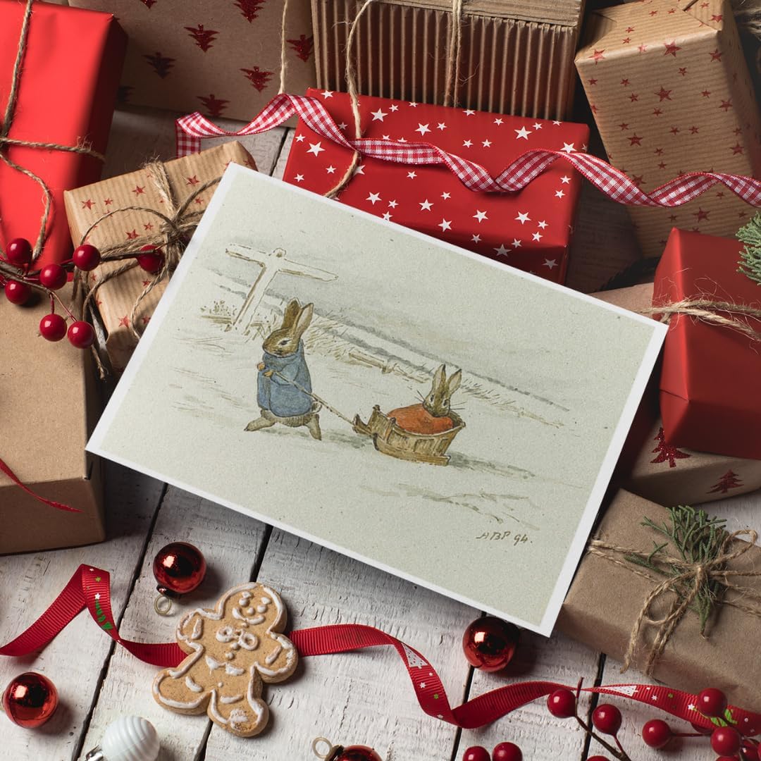 The Sled - Beatrix Potter, 1894 Boxed Holiday Card Set (XDB 539)