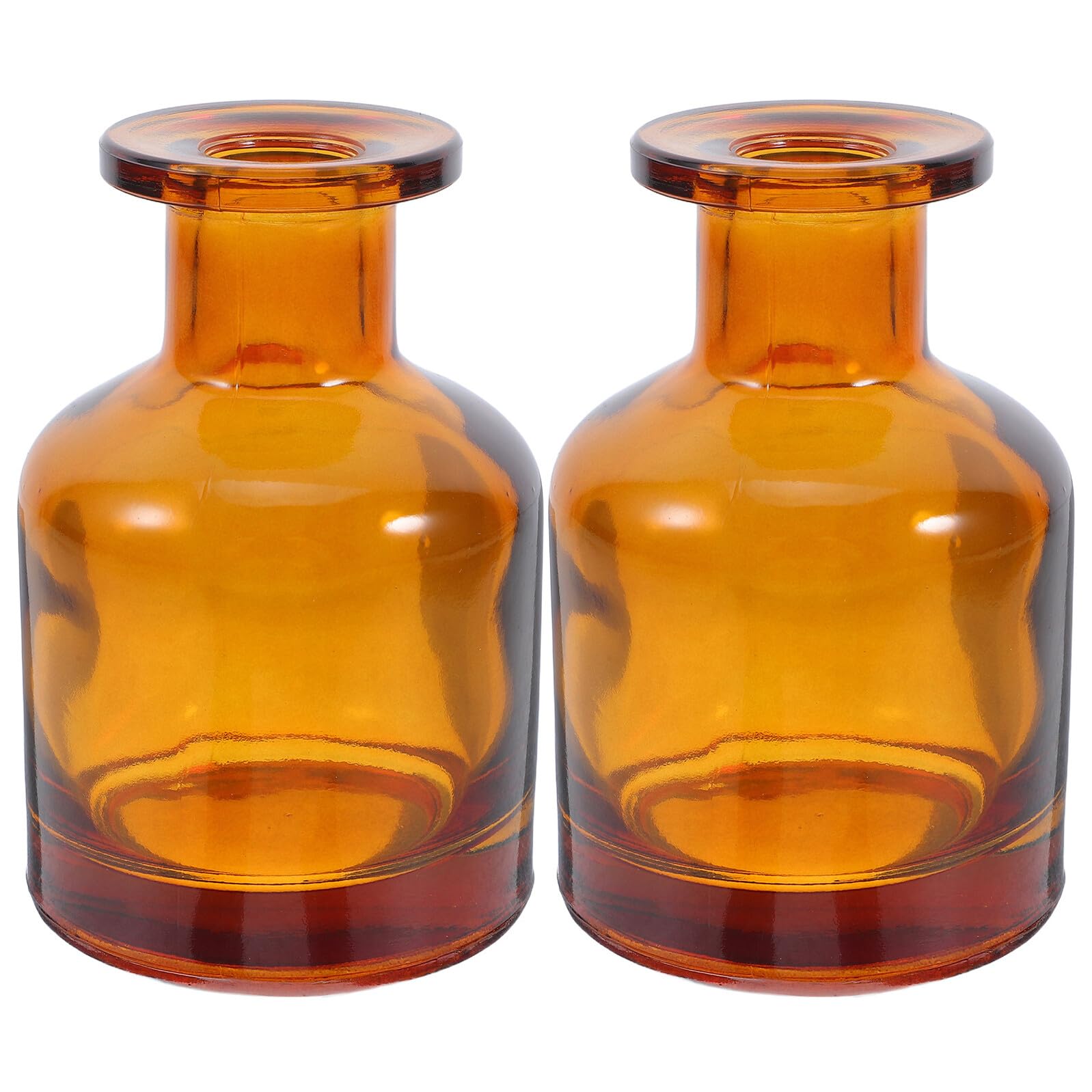 Frasco de vidrio cilíndrico para difusor de aroma recargable de 150 ml color té