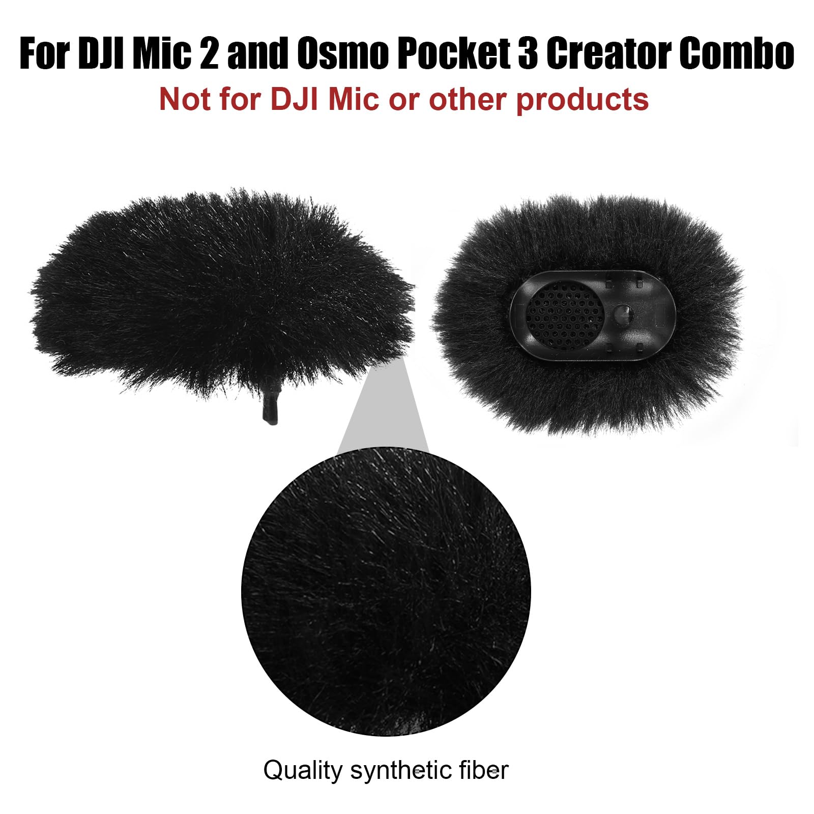 Amazon | DJI MIC 2用マイクウィンドスクリーン2パック。Furry Wind 