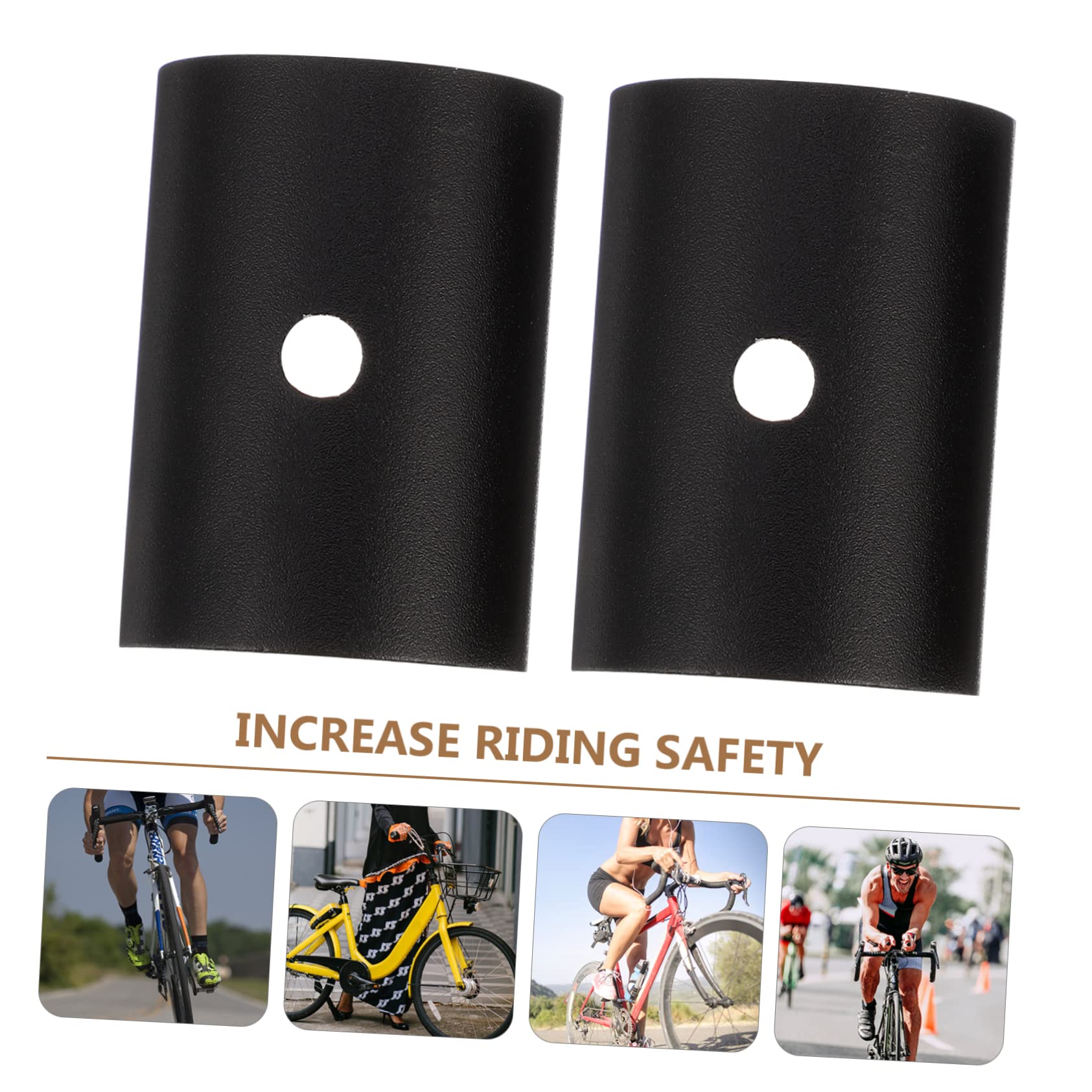 BESPORTBLE 1pair Bicycles Handlebar Conversion Shims Lightweight Metal Adapter to Easy to Install Stylish Black Finish for Cycling Upgrades