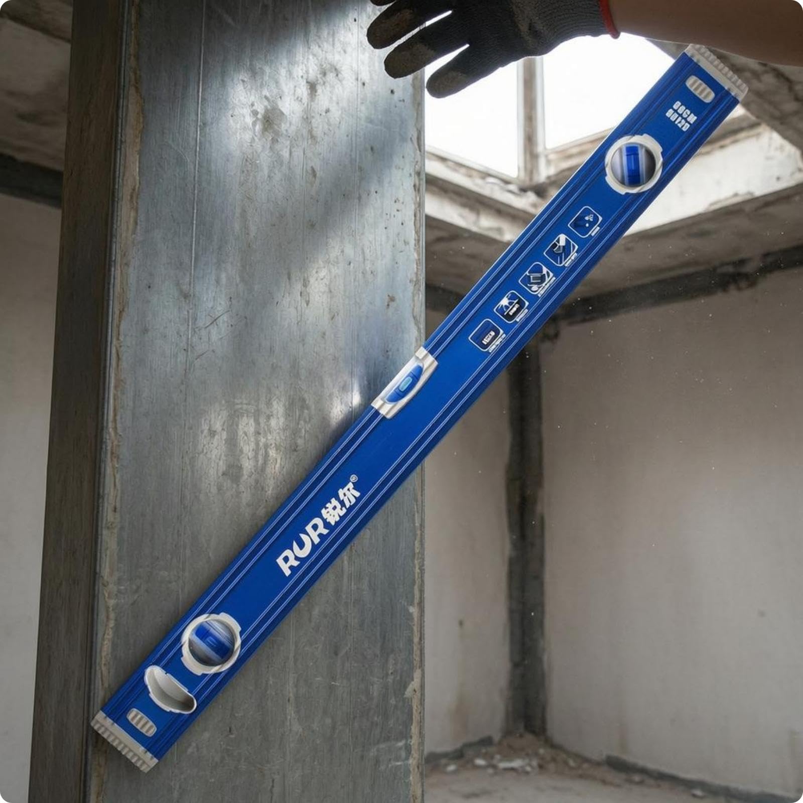 Aluminum Alloy Spirit Level Bubble Vials Spirit Level Measurement Scale for Horizontal and Vertical Alignment 600MM Industrial Anti-Fall-image-28