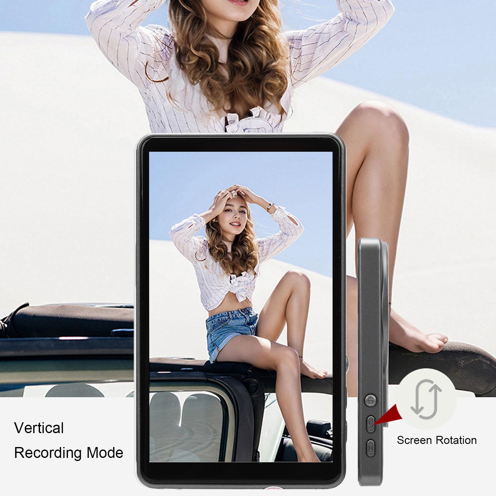 Jiawu Magnetic Phone Vlog Selfie Monitor Schermo da 4,02 Pollici 4K 30fps per YouTuber e Streamer