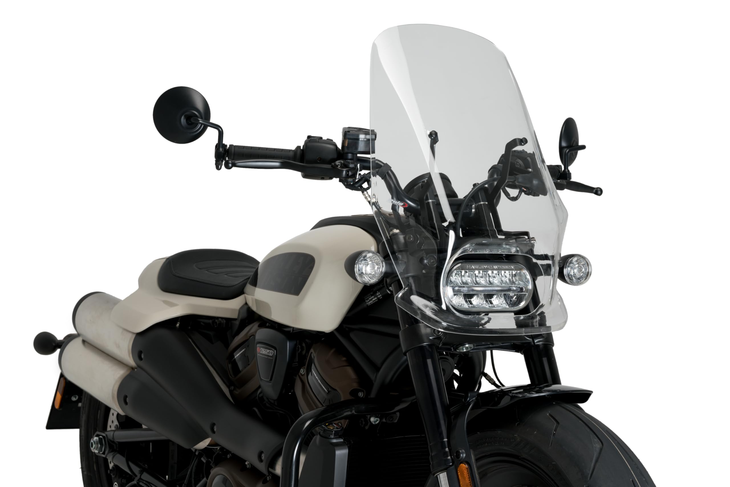 Puig 21322W Naked New Generation Touring touring e aerodinamico in acrilico da 3 mm con presa d'aria centrale che migliora la protezione e riduce le turbolenze, Trasparente