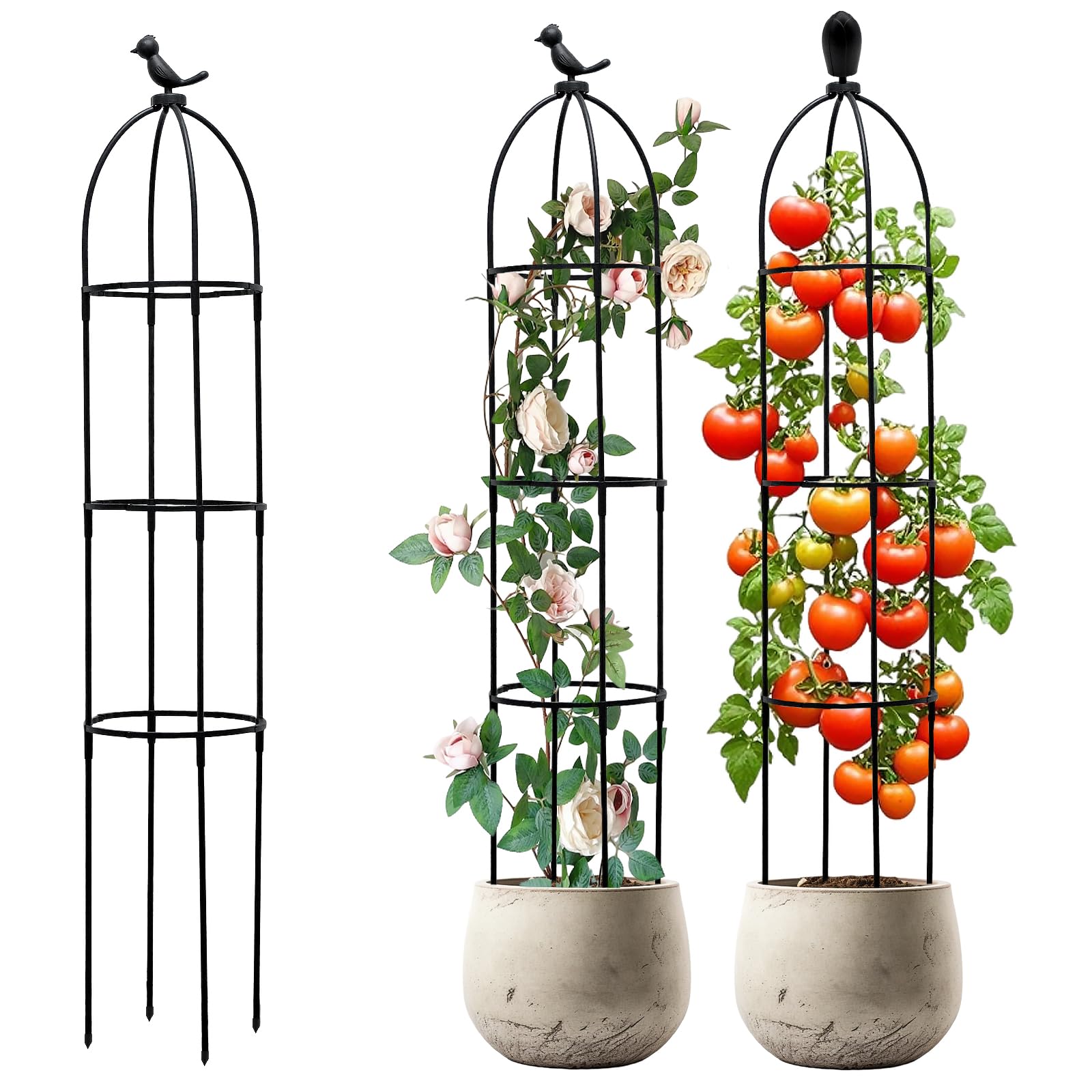 tuteur de jardin 120 cm obélisque