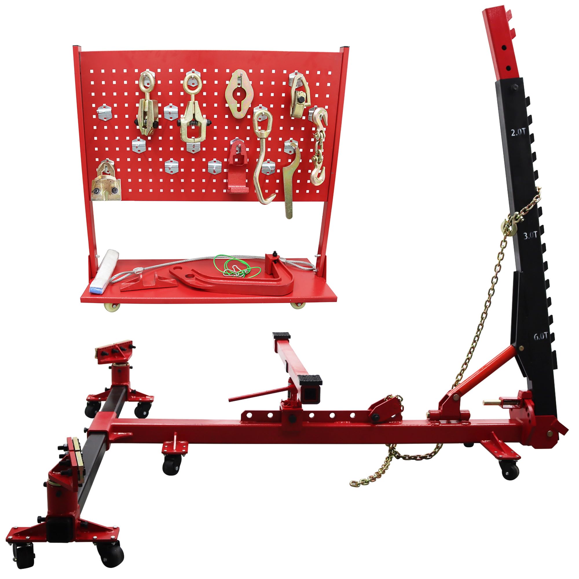 HQHAOTWU 10Ton/98KN Auto Body Frame Straightener Car Body Repair Equipment Auto Frame Pulling Corrector 6600lb/3000kg Max Loading Capacity