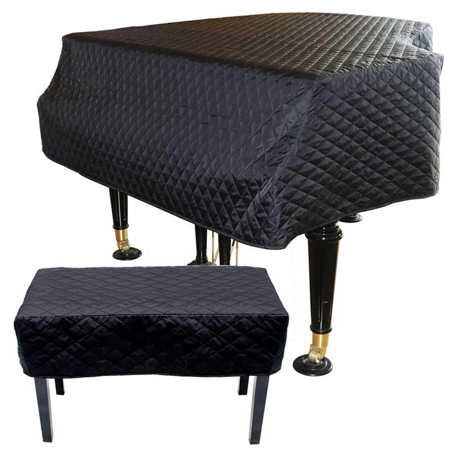 Klavierabdeckung, Wasserdichte Flügelabdeckung, Staubdichte Klavierabdeckung Aus Baumwolle, Baby-Flügelschutzhülle + Hockerbezug-Kombination/C/180Cm/71In