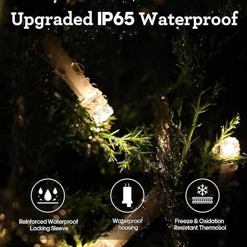 Miniatura 4 de Soiarllt 600 luces LED de Navidad, 246 pies, impermeables, para exteriores, con control remoto, temporizador y función de memoria y 8 modos, luces