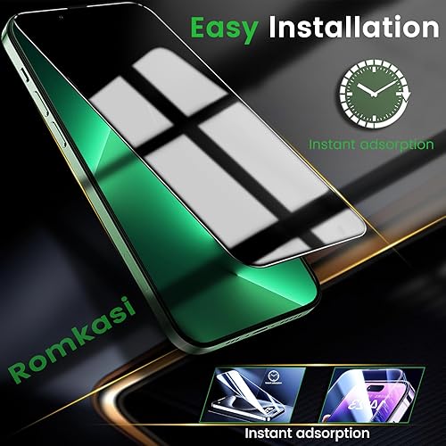 Miniatura 7 de NBiefuny Paquete de 3 protectores de pantalla de privacidad para iPhone 13 Pro Max de 6.7 pulgadas con 3 protectores de lente de cámara, película de