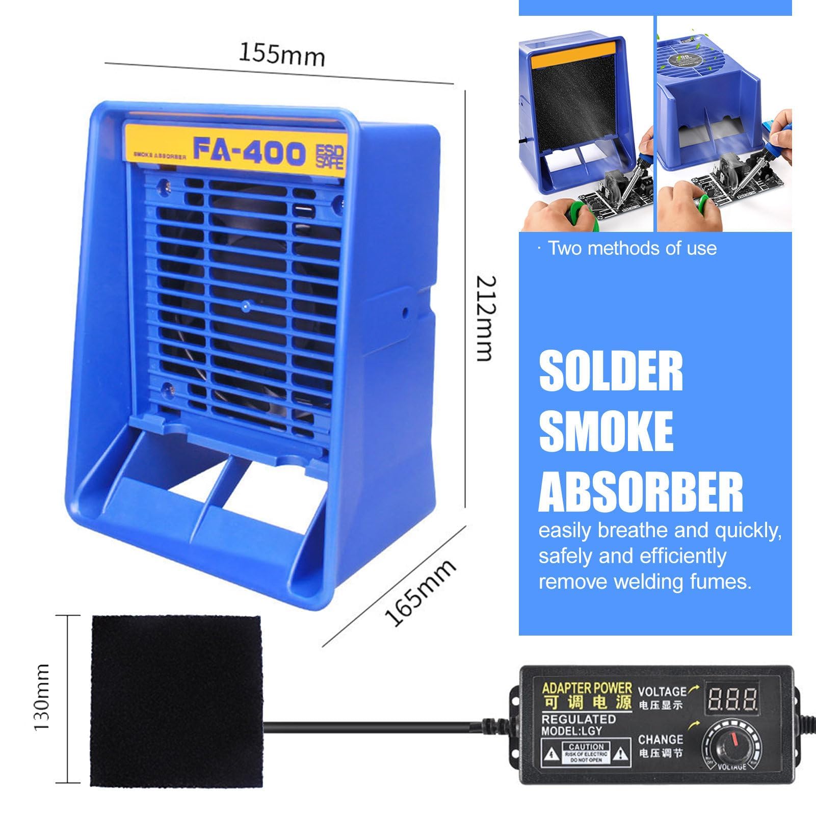 Zestaw narzędzi do płytek mozaikowych i witraży, 14 sztuk, ze szlifierką, lutownicą, nożem do szkła i wentylatorem wyciągowym, do projektów artystycznych DIY i rzemiosła