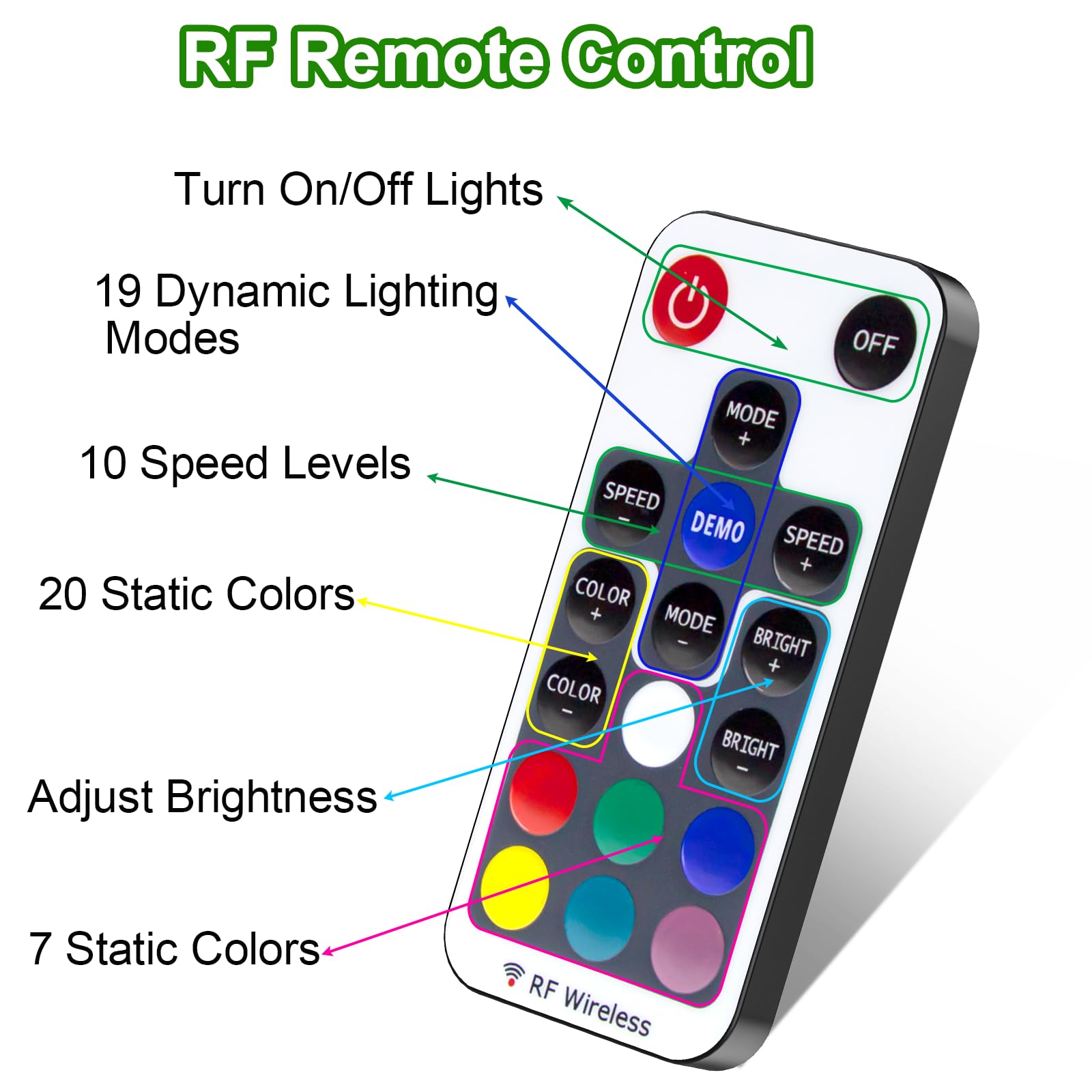 AIBOO RGB Under Cabinet Lights Kitchen with Remote 8 Pack,LED Under Cupboard Lighting Dimmable Plug in Under Cabinet Lighting Colour Changing Puck Light 12V Ultra Slim Dimmer for Kitchen,Counter,Shelf - Image 3