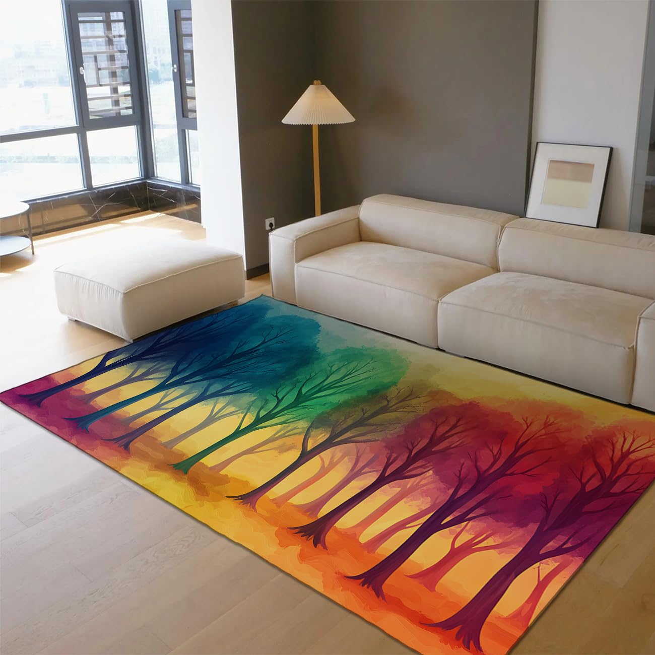 Tapis de salon doux et lavable en machine pour une maison propre et saine