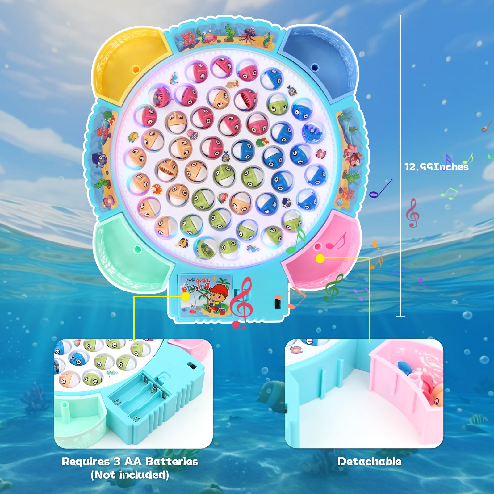 Set di giochi di pesca magnetici per bambini e bambini