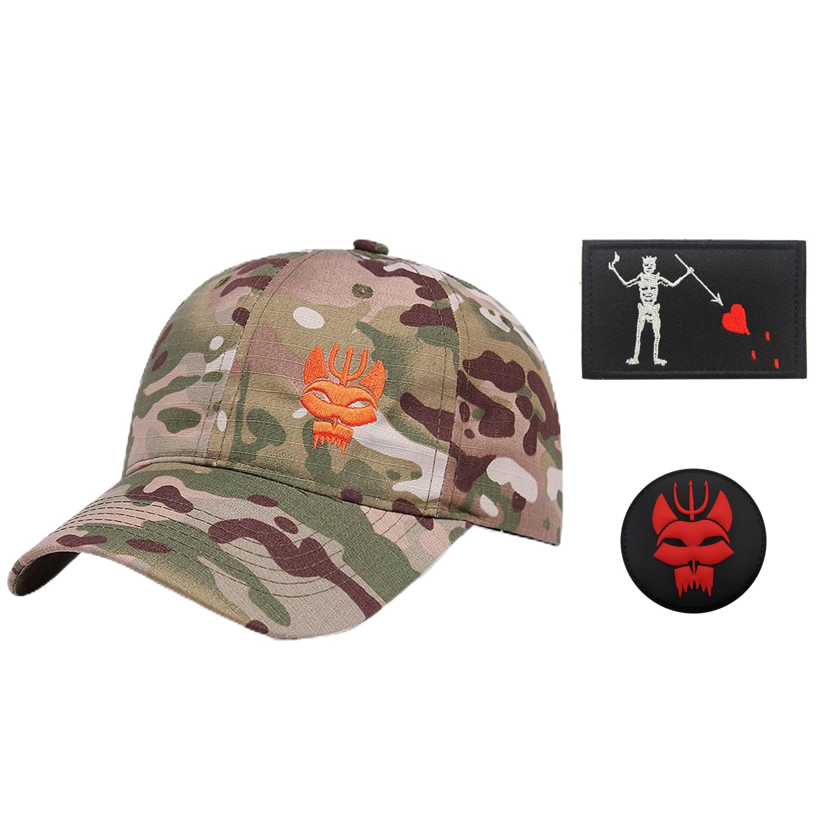 Multicam Operator Cap,Men Camouflage Tactical Baseball Cap,Seal Team Tactical Cap+Patch (2,Large)