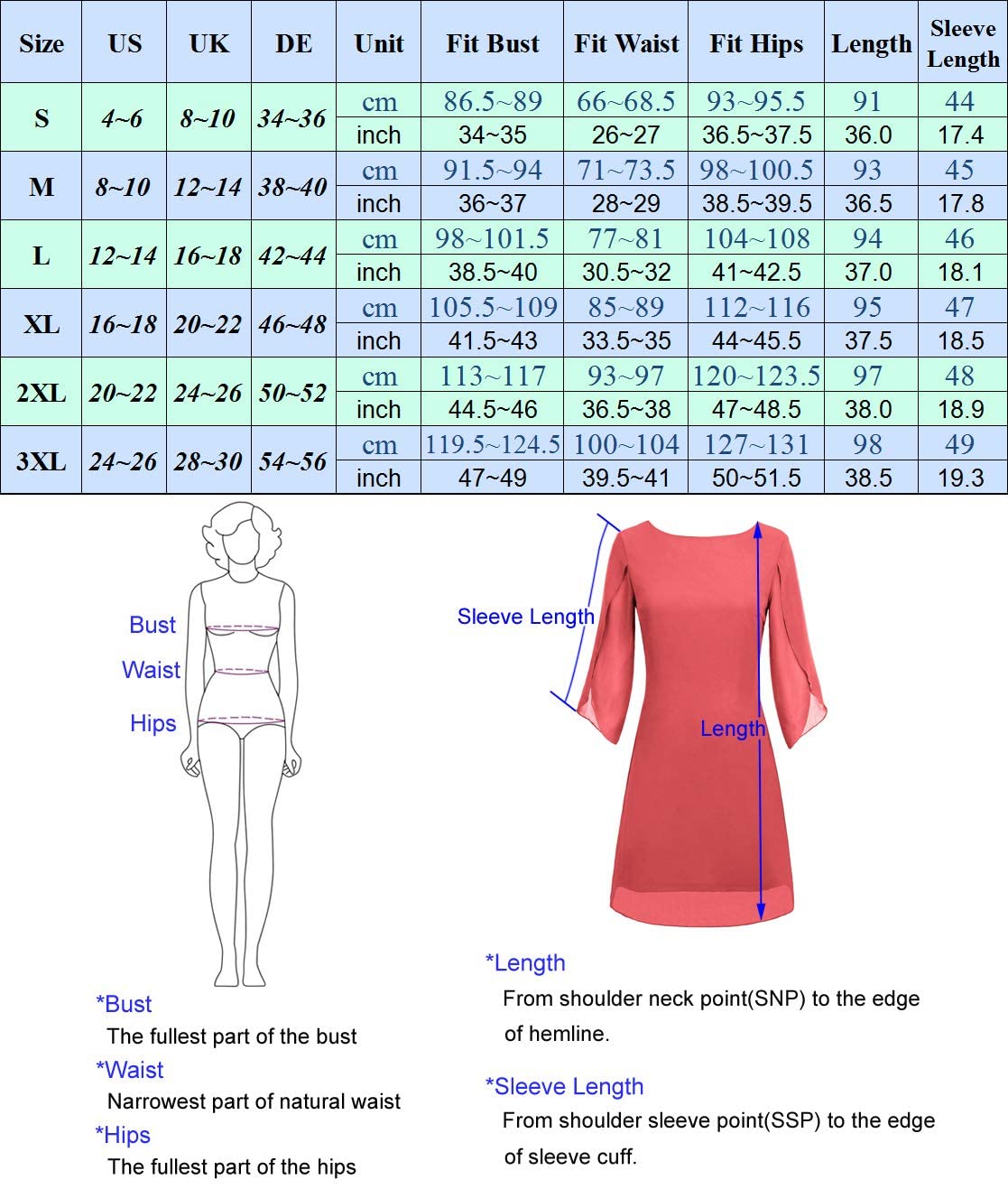 GRACE KARIN Abito Donna Vestito Elegante Chiffon Manica Corta Casual in Girocollo