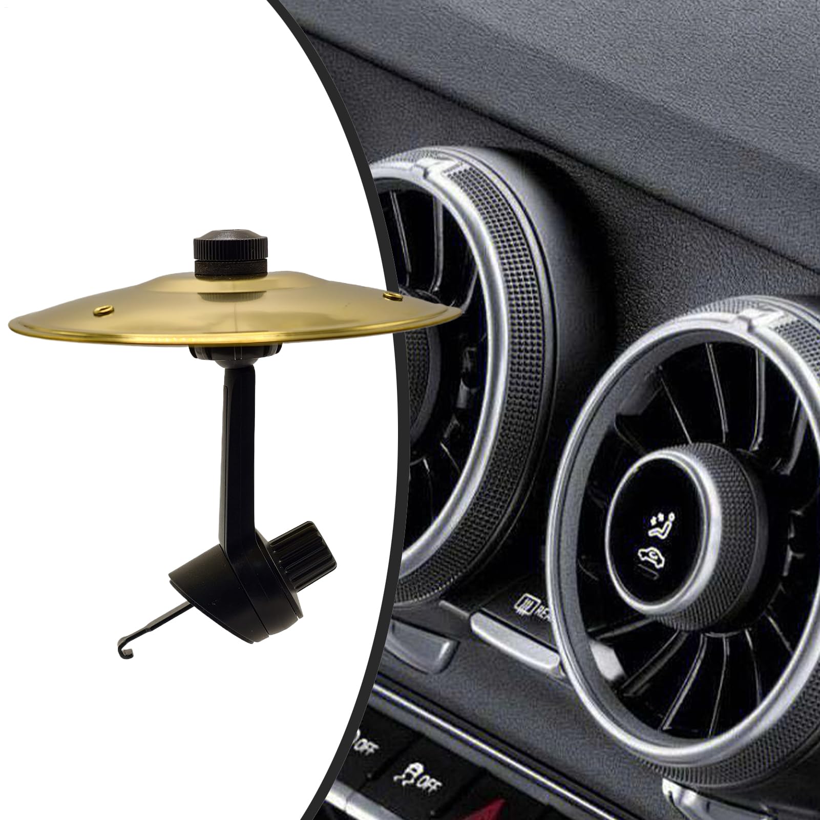 Car Drum, Low Volume Crash Drums, 5.51x5.51x5.31 Inches Percussion Equipment for Live Performance Recording Studio Marching Band Multi-Purpose Drumming Accessory