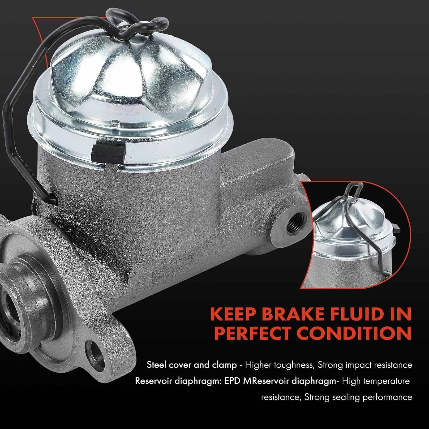 A-Premium Brake Master Cylinder with Reservoir and Cap Compatible with Buick Vehicles - Electra LeSabre 1963-1966, Invicta 1963, Riviera 1964-1966, Wildcat 1963-1966