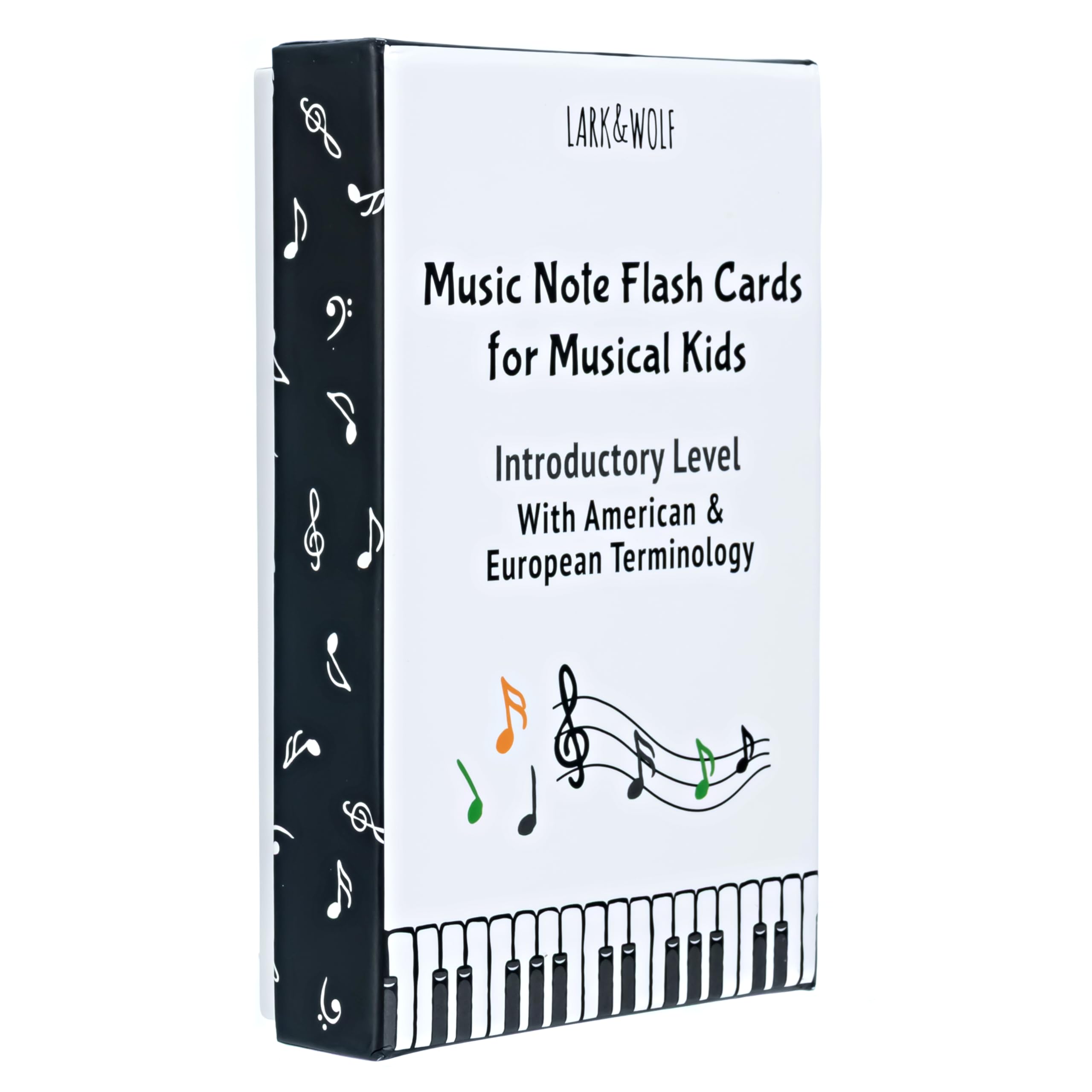 Learn to Read Music Flashcards by Lark & Wolf. 56 Large Size Music Note Theory Flashcards for Kids Piano