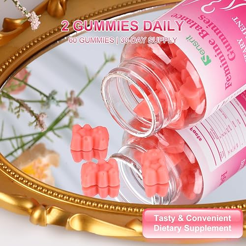 Miniatura 3 de Gomitas de equilibrio femenino para mujer Equilibrio de pH y apoyo a la microbiota con extracto de arándano y prebióticos Promueve la salud