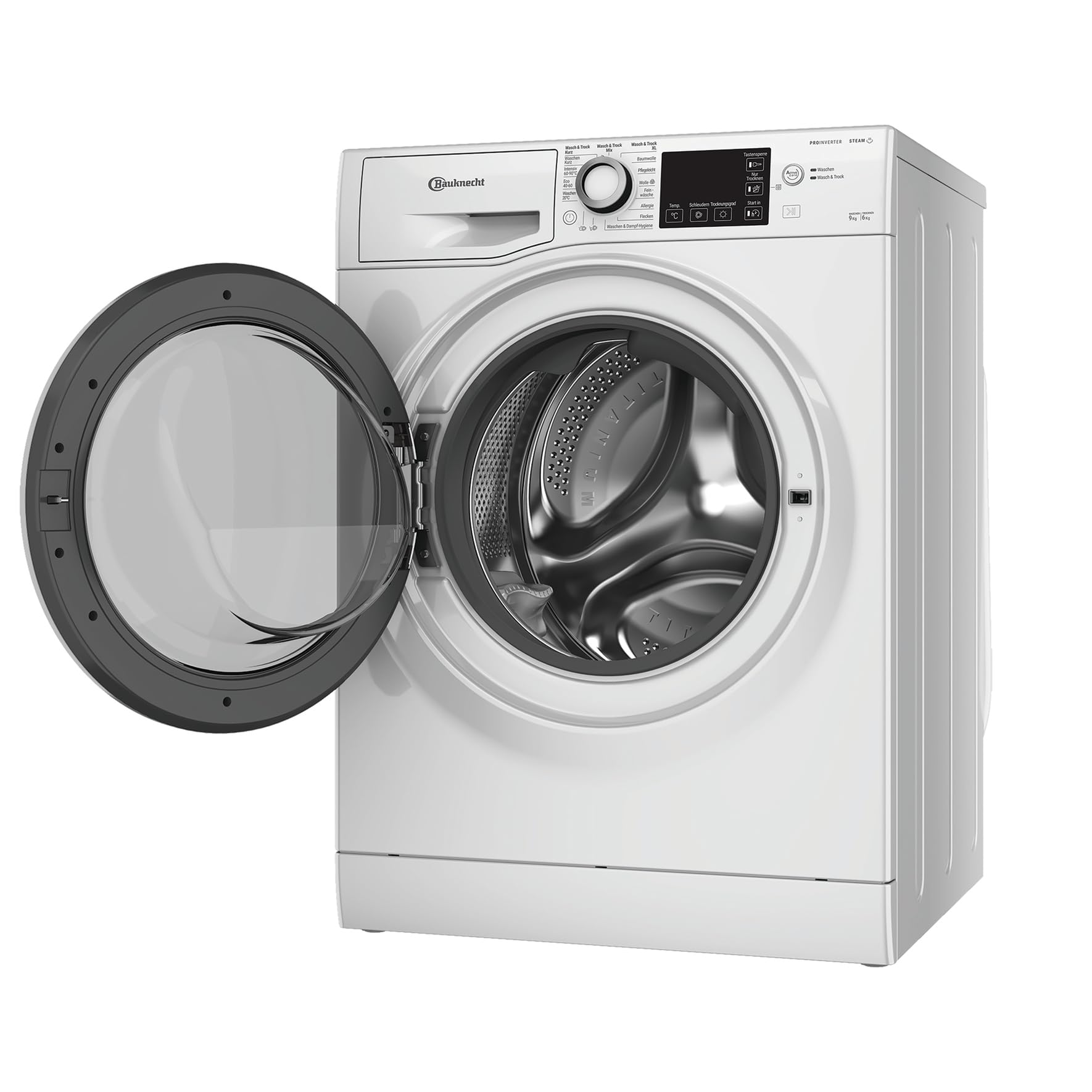 Bauknecht WADR ACTIVE 9614 D Waschtrockner, 9 kg Waschen, 6 kg Trocknen, Active Care Wash & Dry Technologie, Anti-Allergie-Programm, Wolle-Programm, Nachlegefunktion, Dynamic Inverter-Motor, Weiß