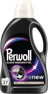 Black Detergent (1 x 27 Wash Loads) Mild Detergent | Gently Cleans and Renews Dark Colors and Fibers | For All Dark Textiles | With Triple-Renew Technology