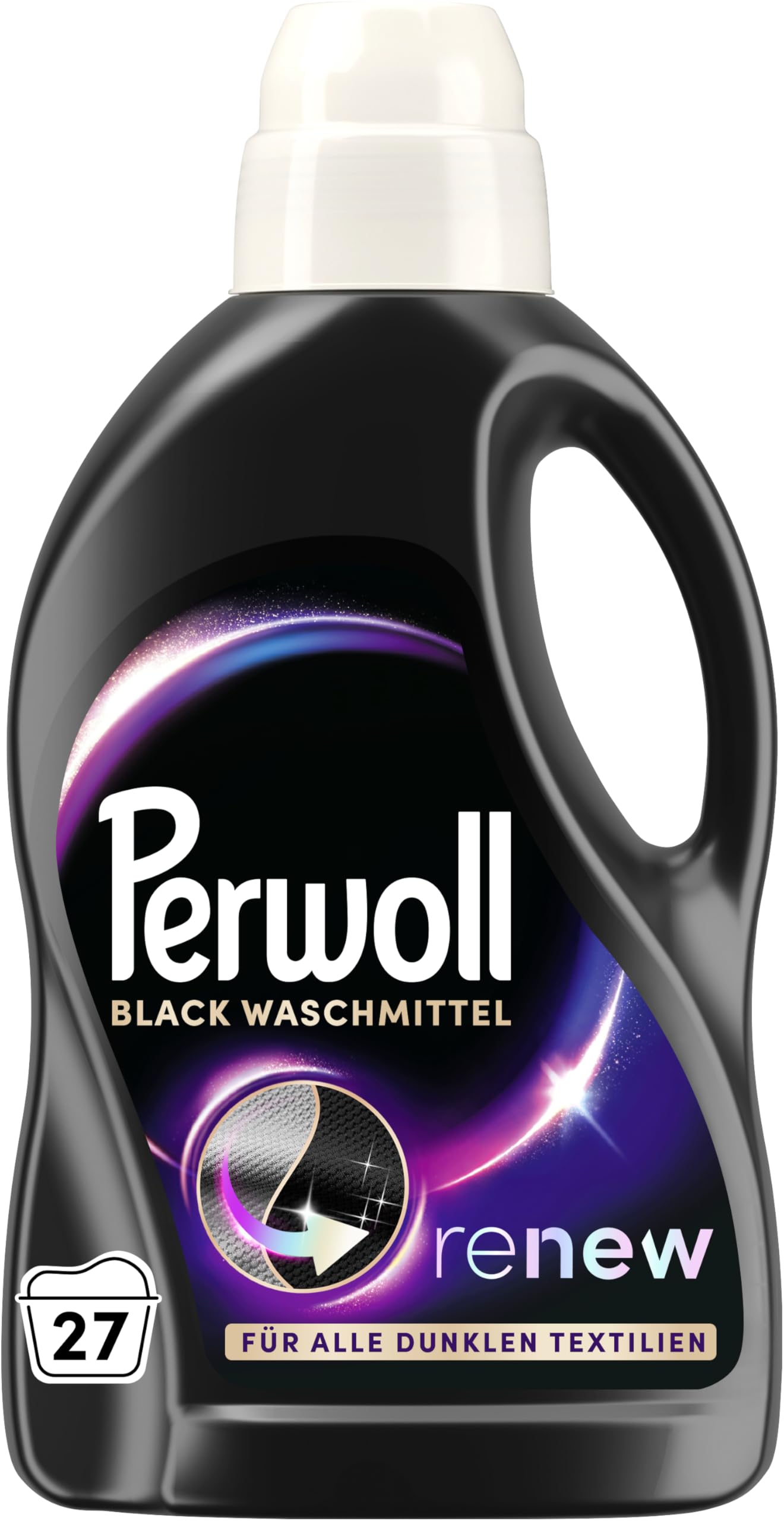 Perwoll Renew Black Detergent (27 Loads) Mild Detergent Gently Cleanses and Renews Dark Colours and Fibres for All Dark Textiles with Triple Renew Technology