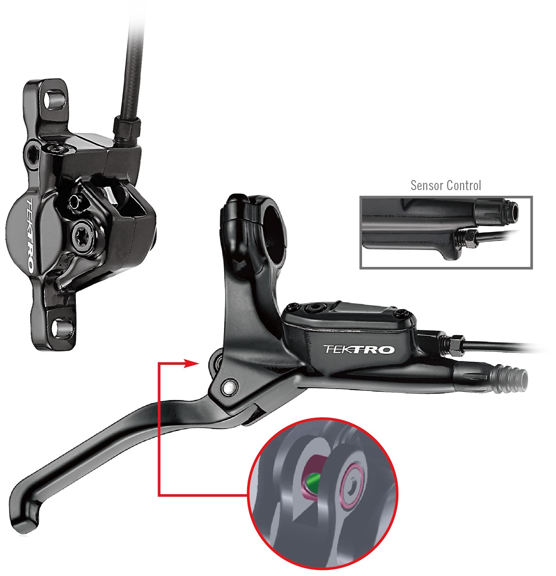Tektro Gemini HD-M535 Schijfrem - rechts | achteraan
