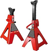 Vista 8 de BIG RED T42002A Torin Steel Jack Stands: doble bloqueo, capacidad de 2 toneladas (4,000 lb), rojo, 1 par