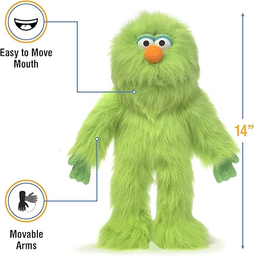 Miniatura 3 de Monstruo verde, marioneta de mano de 14"