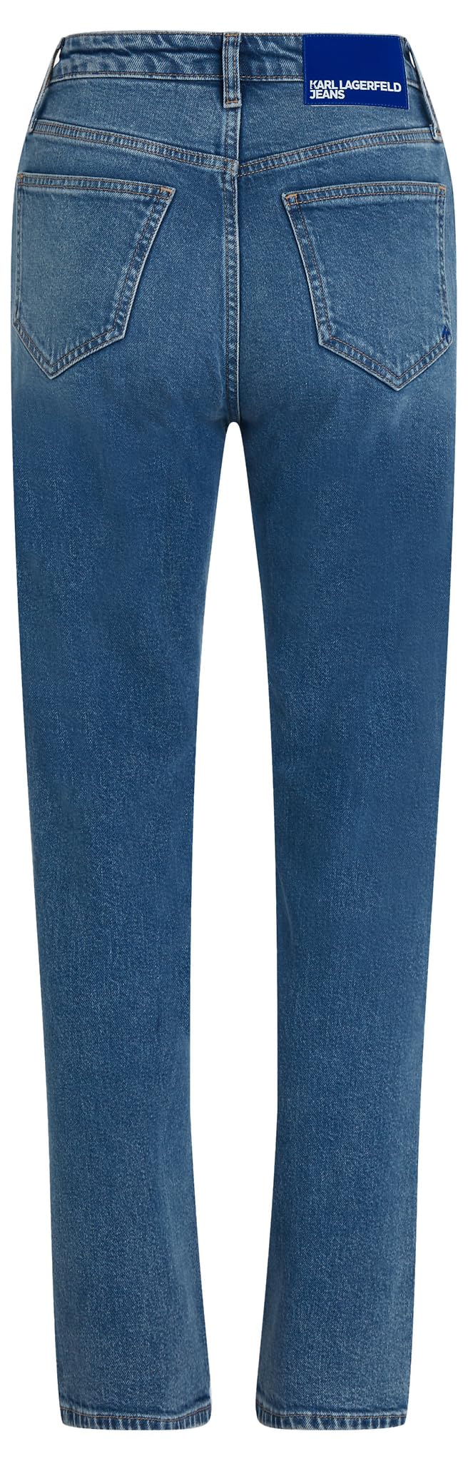 Karl Lagerfeld Jeans, Damskie, High Rise Straight Denim, Prosta Nogawka, Niebieski, 3032