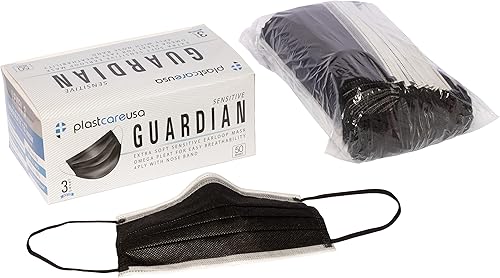 Miniatura 4 de Paquete de 100 máscaras faciales desechables ASTM Nivel 3 de 4 capas azules y 100 negras