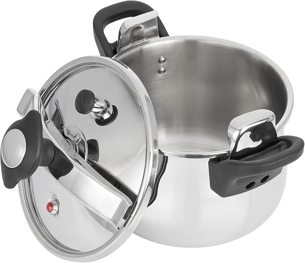 JATA HOGAR OPC8 - Olla Express a Presión Rápida de 8 litros de acero inoxidable. 3 sistemas de seguridad. Apta para todo tipo de cocinas, incluida inducción. Súper rápida. Fácil uso - 2