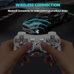 PS3 Controller Compatible with PlayStation 3 Rechargable Remote Control Gamepad with Charging Cable for PS3 (Black)