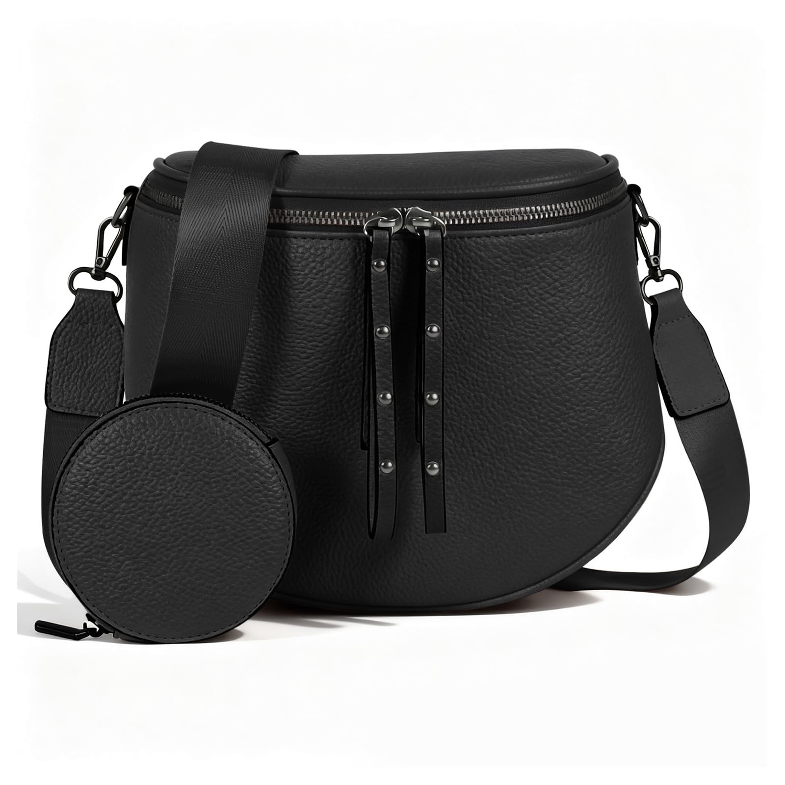 Crossbody Bags for Women Large Vegan Leather Bum Bag