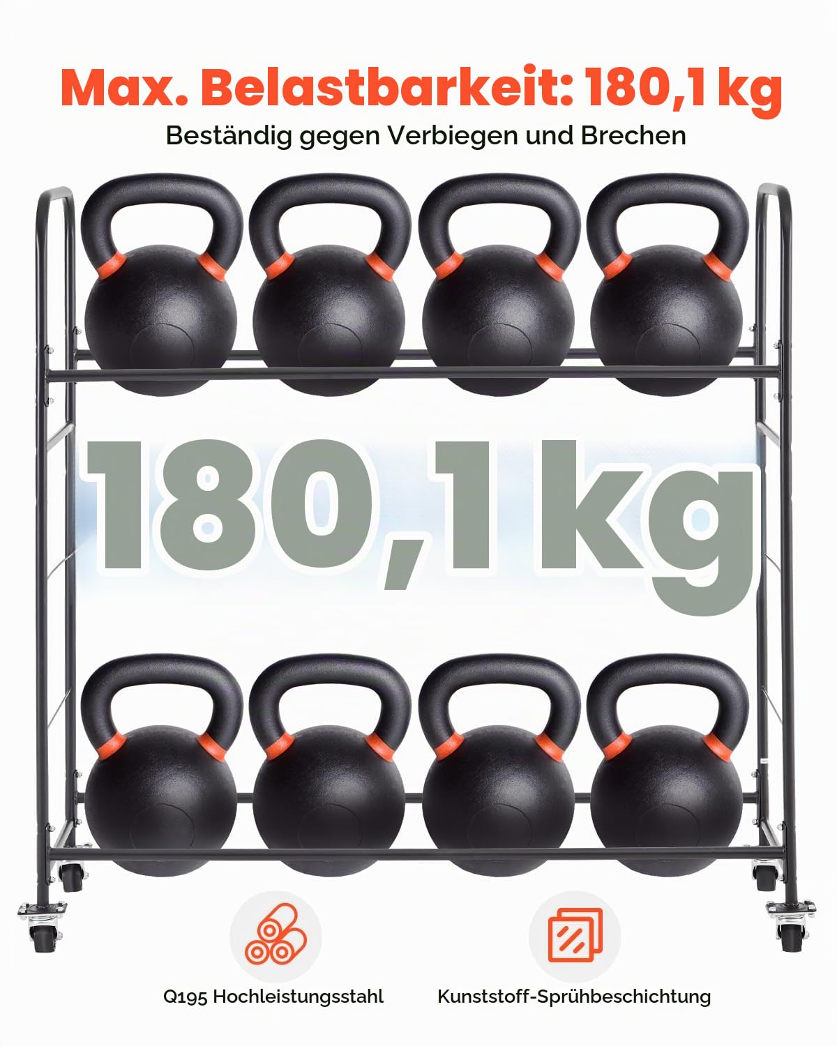 VEVOR Reifenregal Reifenhalter mit 2 Ablagen & Transportanhänger für die Garage, Reifen-Lagerwagen aus Stahl mit Rädern, Einstellbarer Höhe und Schutzabdeckung für bis zu 12 Standardreifen