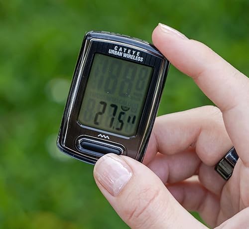 Miniatura 23 de CATEYE Urban Wireless Bike Computer – Analog Speedometer & Odometer with Calorie Tracking, FlexTight™ Mount, Auto Start/Stop, Programmable Odometer